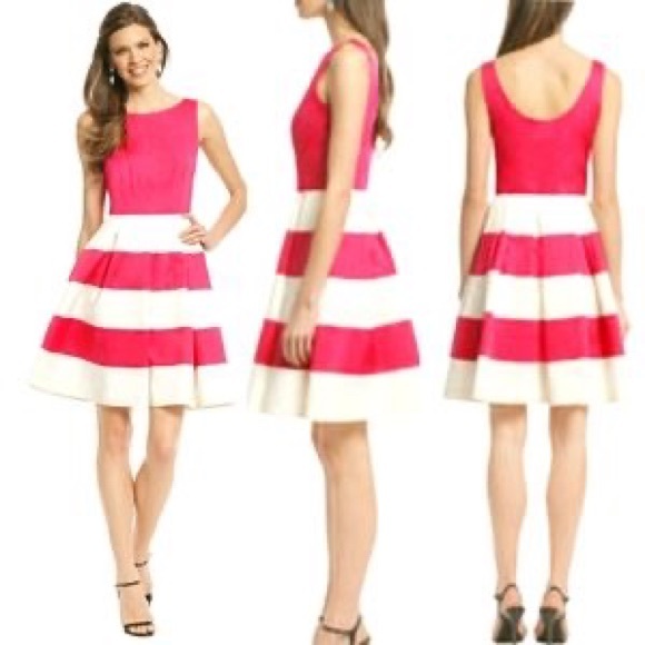 Kate spade pink and white stripped Celina dress | size 14 - Picture 2 of 3